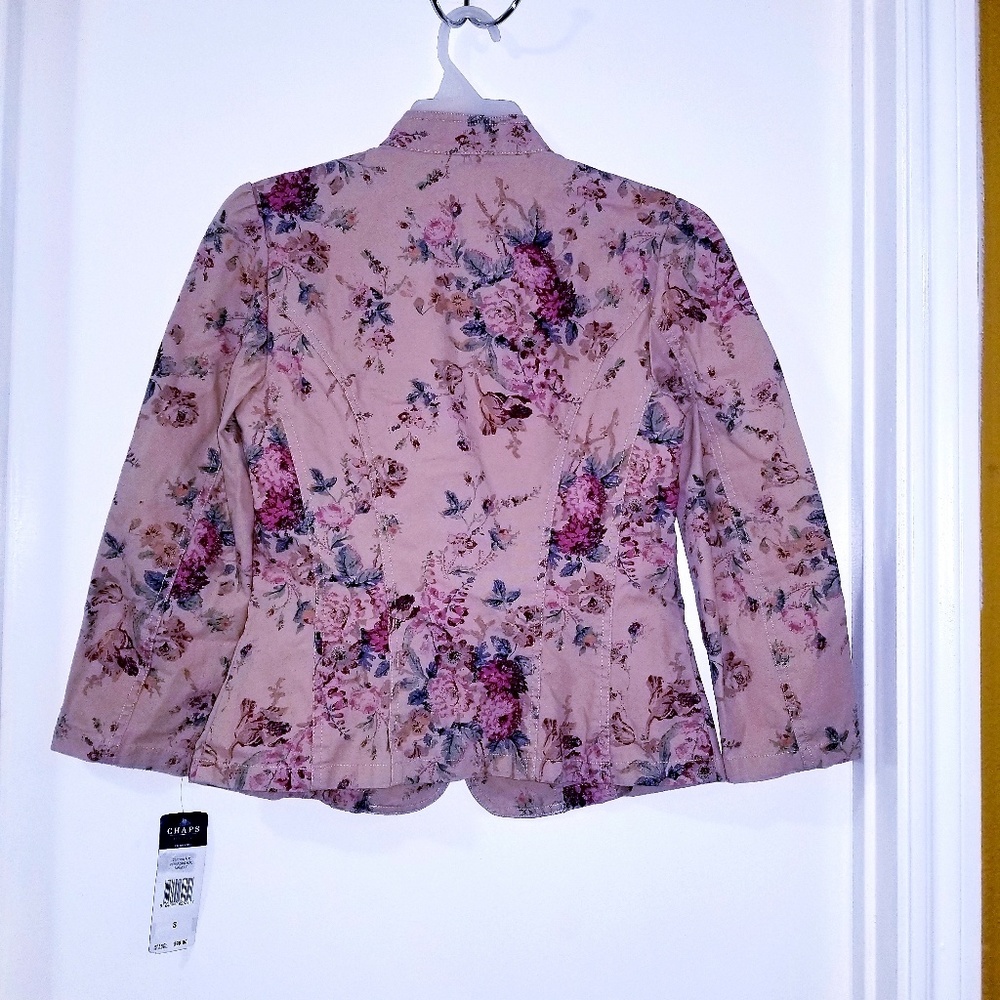 Chaps Women's Floral Print Blazer - Picture 5 of 8